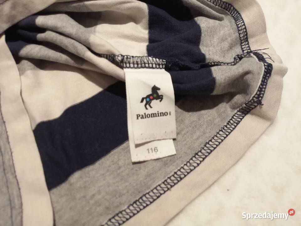 Koszulka chłopięca długi rękaw CA 116 paski Bluzki, koszulki i kaftaniki Czeladź