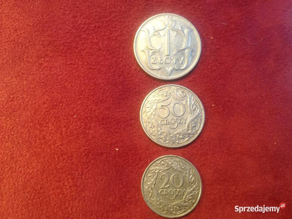 Polska zestaw 1 50gr 20gr 10gr 1923 1929r mazowieckie Sulejówek