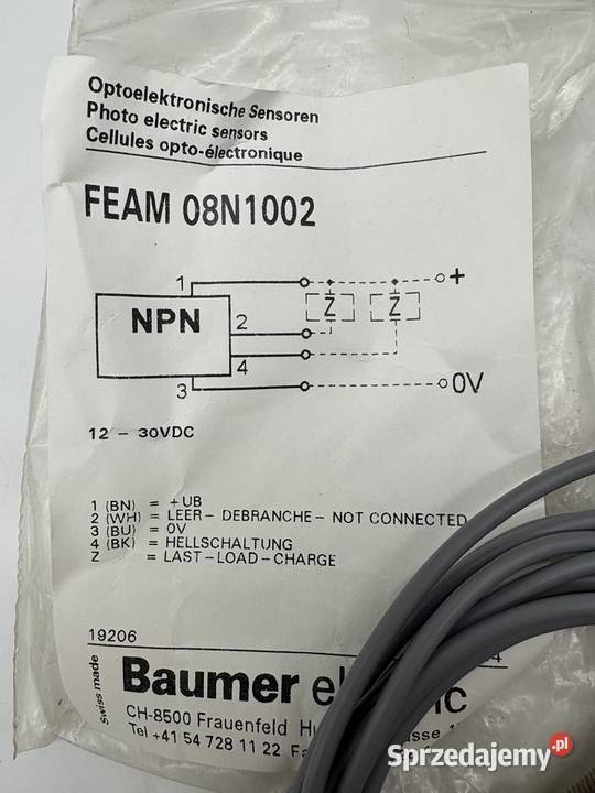 Baumer FEAM 08N1002 Czujnik fotoelektryczny mazowieckie sprzedam