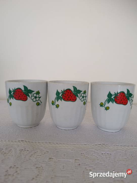 Nieużywane 3 kubeczki Chodzież PRL Antyki, Sztuka, Kolekcje świętokrzyskie Kielce