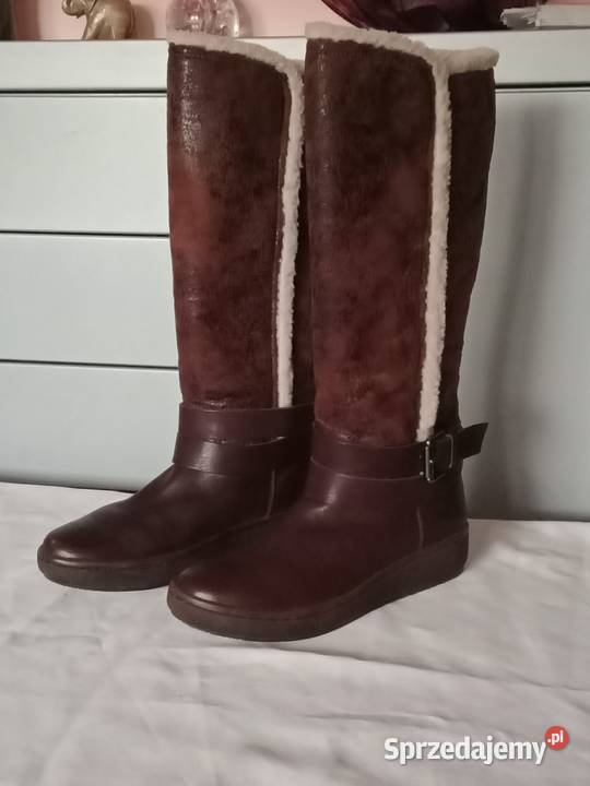 Kozaki skórzaneocieplane Geox 24cm łódzkie