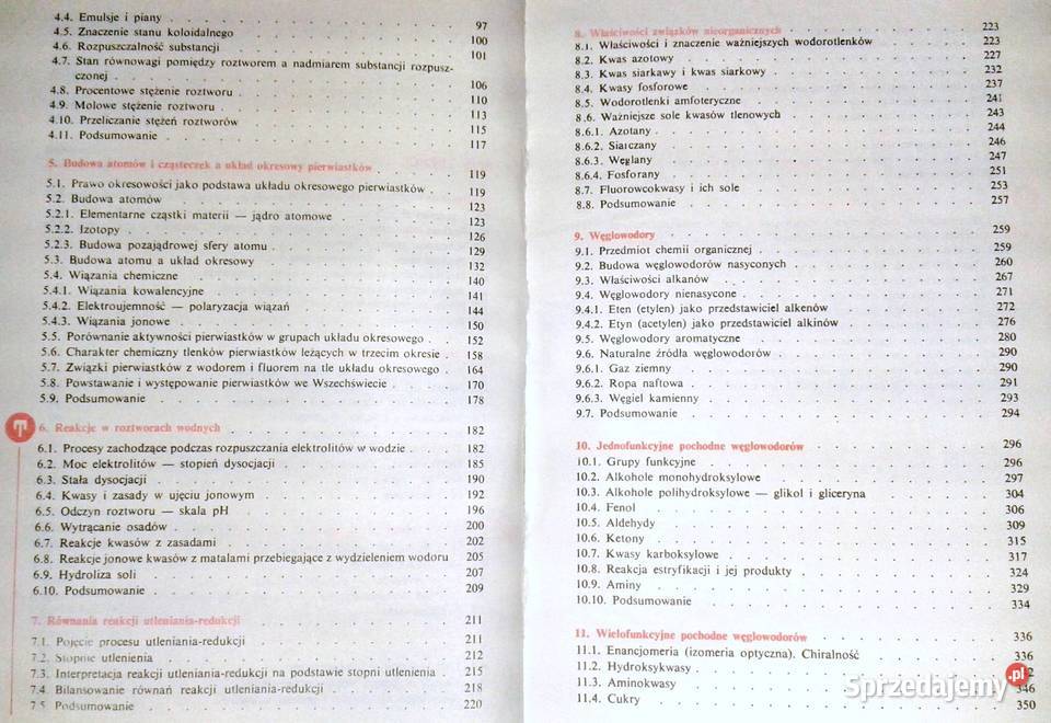 Chemia kl I i II techników Elżbieta Matusewicz Chełm sprzedam