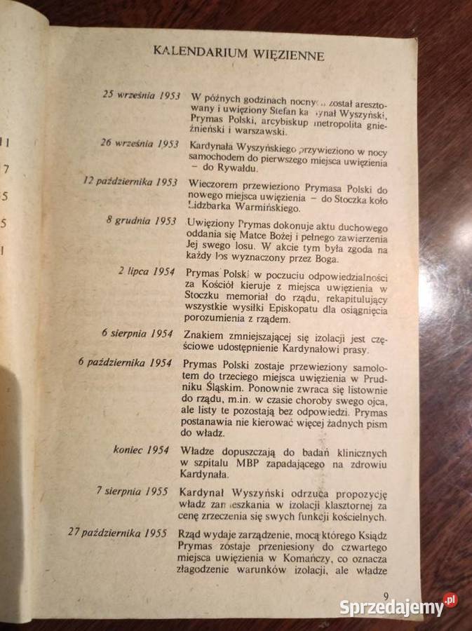 Zapiski z więzienia Stefan Wyszyński Kardynał Kielce