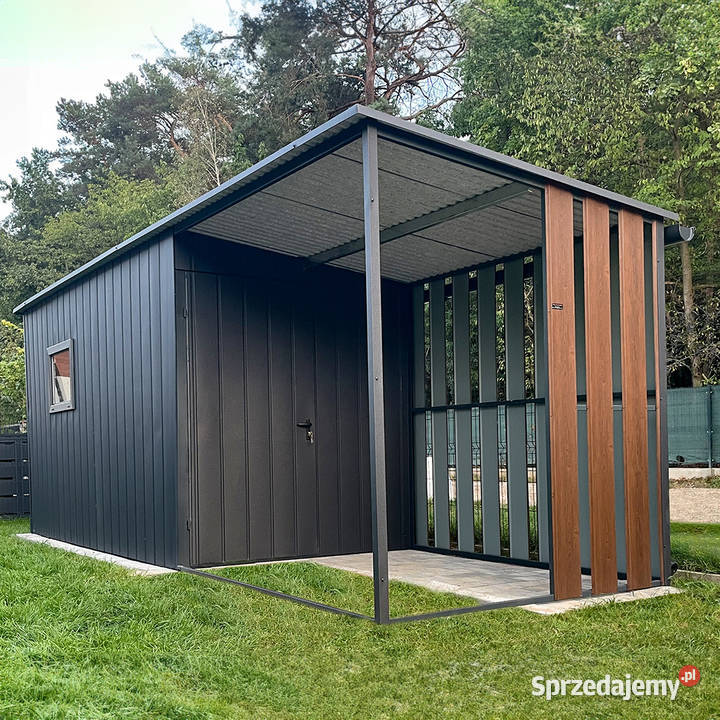 Domek ogrodowy 4x2m wiatka 252 ciemny grafitowy Częstochowa
