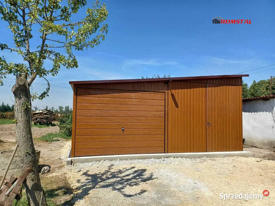 DREWNOPODOBNY Garaż Blaszany 7x6 Magazyn Wiata Tułowice