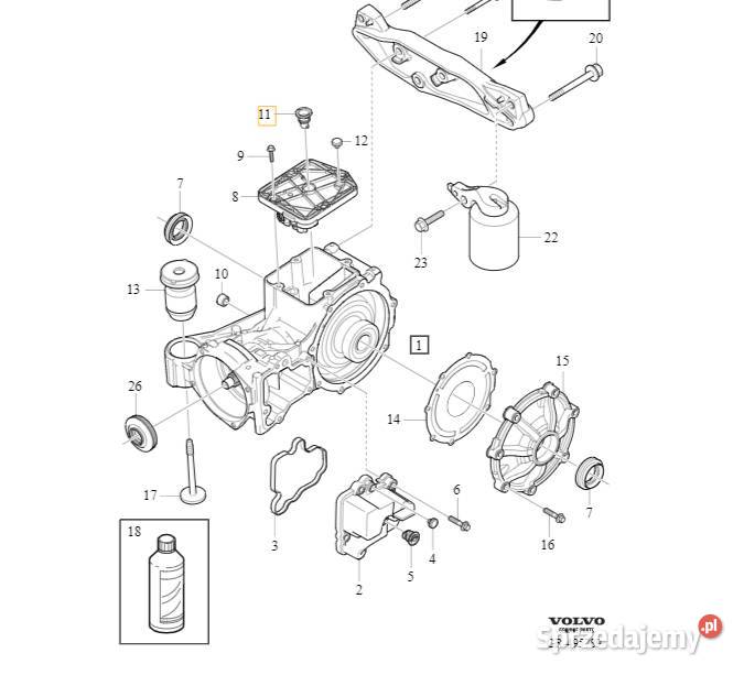 VOLVO S60 V60 S90 V90 XC60 XC90 korek mostu Gadgety motoryzacyjne dolnośląskie Bielany Wrocławskie