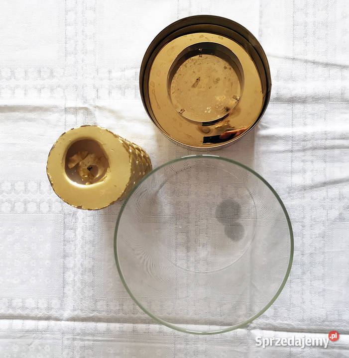 Skarby czasów PRLu Naczynie szklane świecznik