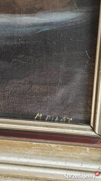 Żydzi obraz olejny na płótnie M Piłat Warszawa