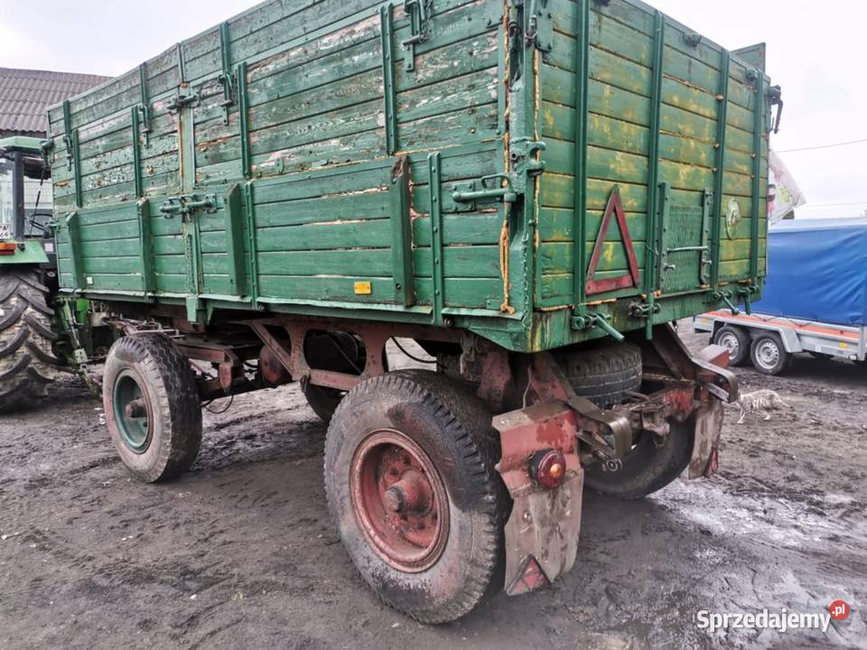 Przyczepa rolnicza 3 str wywrot 8 t nieuszkodzony łódzkie
