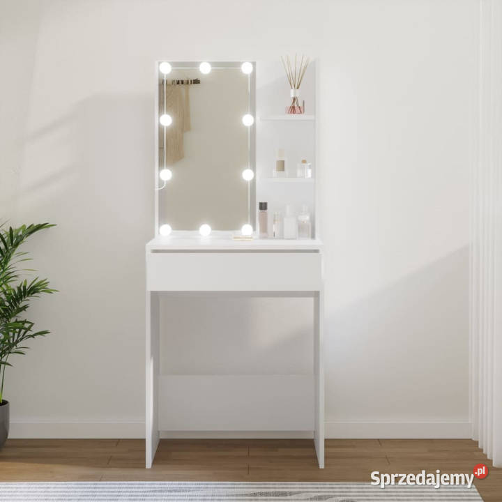 Toaletka z oświetleniem LED biała 60x40x140 Warszawa