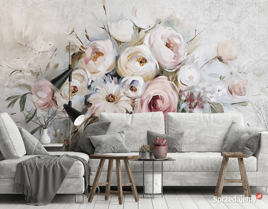 Tapeta fototapeta jasny duży kwiat sypialnia wielkopolskie Leszno