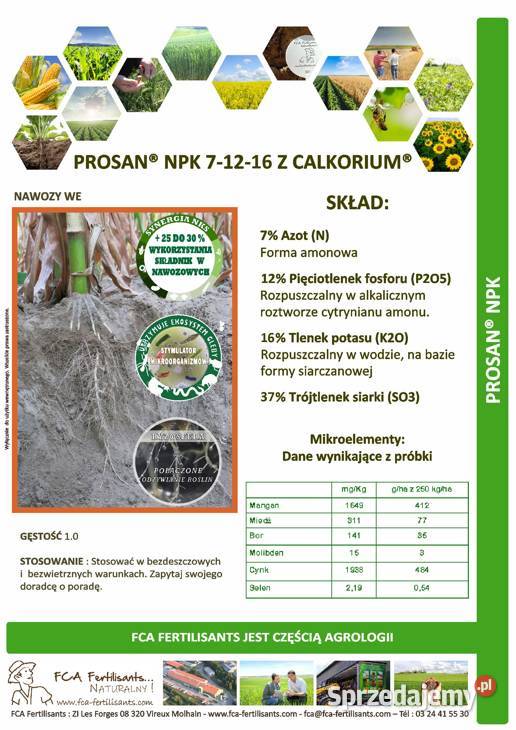 Nawóz NPK PROSAN 71214 z Calkorium BB worki 25 Nawozy i ŚOR Toruń