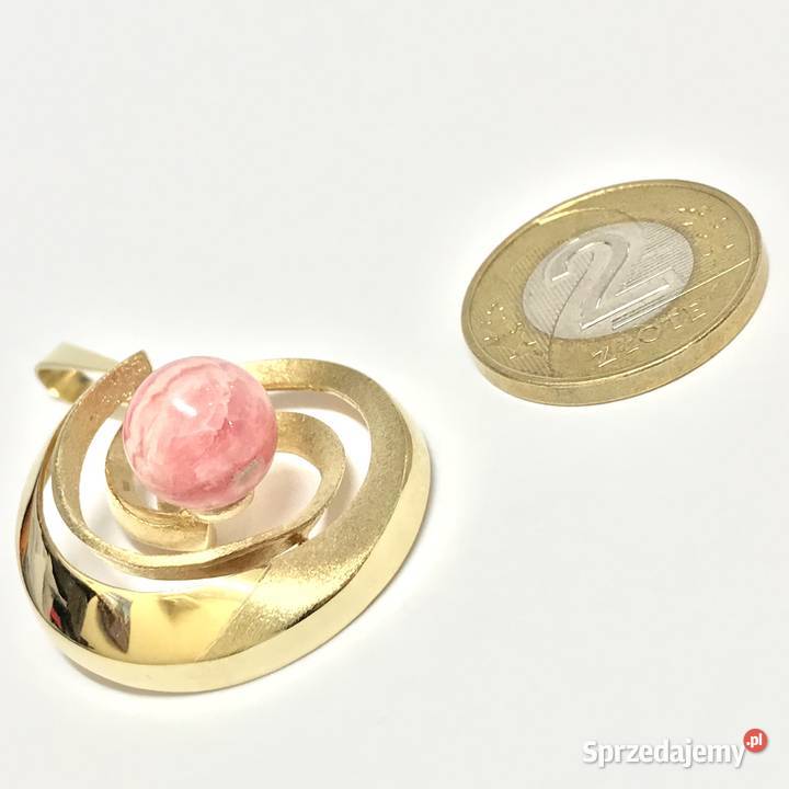 Złoty WISIOREK zawieszka 585 14K cudowny KAMIEŃ złote Warszawa