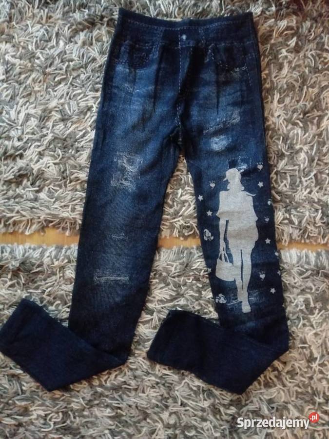Legginsy grubsze imitacja jeansu małopolskie Chrzanów