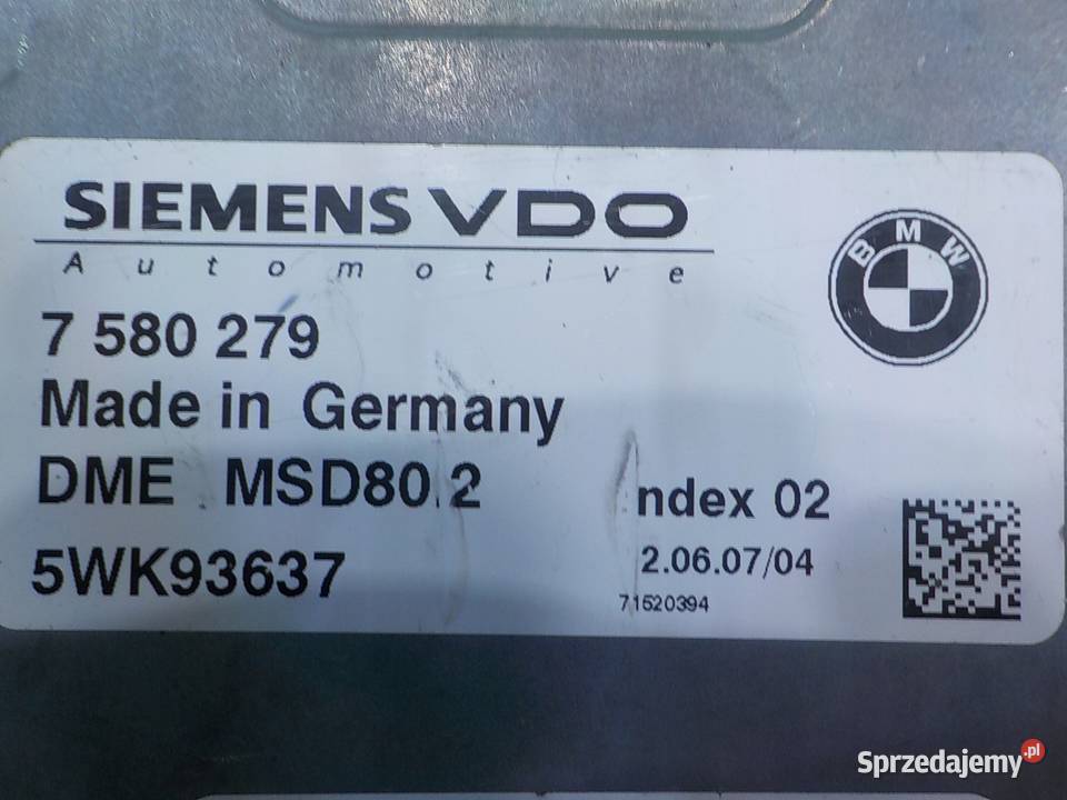 BMW 3 E92 MPAKIET 20 B 07r 2D sterownik komputer sprzedam
