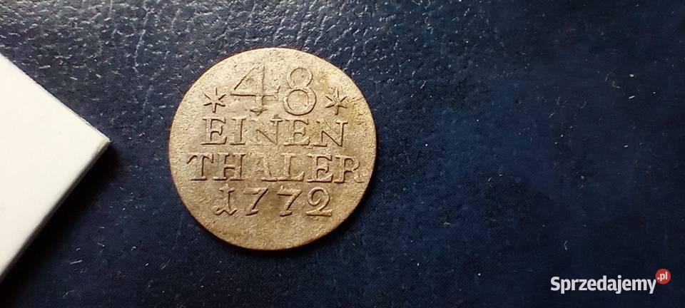 Stare monety 148 gwiazda 1772 Niemcy srebro Numizmatyka Lesko