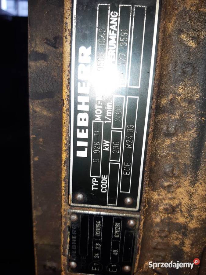 Silnik liebherr D926 TI naprawie głównej Częstochowa sprzedam
