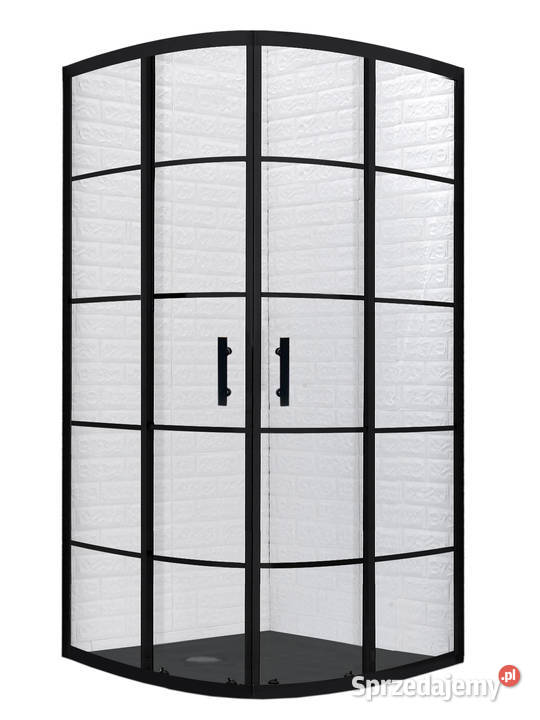 Kabina prysznicowa BLACK LOFT industrial czarna czarny