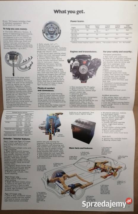 1976 Chevrolet Camaro USA prospekt folder Kraków