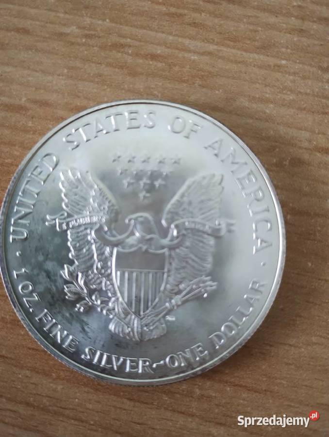 Moneta USA 1 1 oz Silver Eagle 1999 malowany 1 Numizmatyka Rzeszów