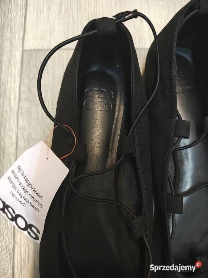 42 ASOS Design Czarne baleriny wieczorowe z Asos Kraków sprzedam