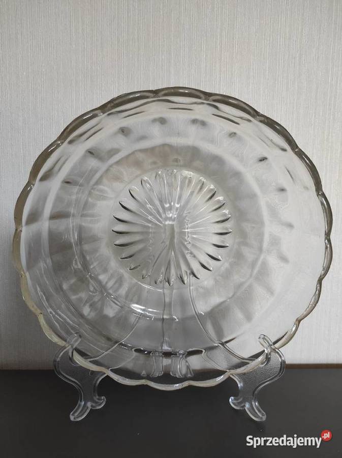 Salaterka duża 22 stare szkło PRL Warpechy Stare