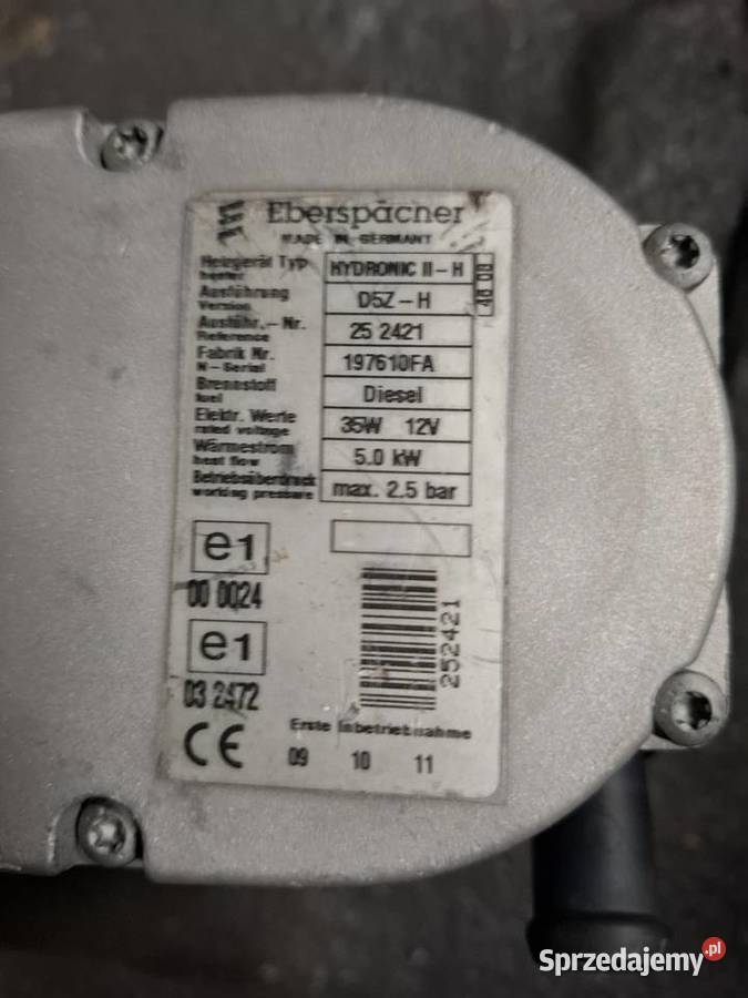 Webasto Dogrzewacz Hydronic IIH D5ZH 252421 osobowe Kalisz
