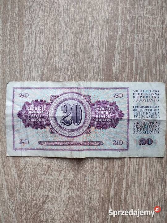 Banknot 20 Dinara 1974 Jugosławia
