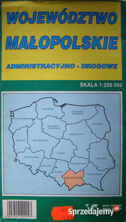 Województwo Małopolskie Mapa administracyjno Limanowa