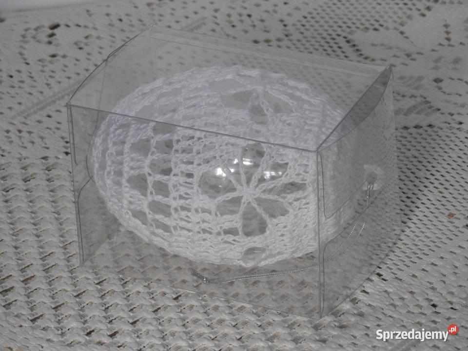 Jajo dziergane na szydełku handmade prezent biały Pozostałe sprzedam