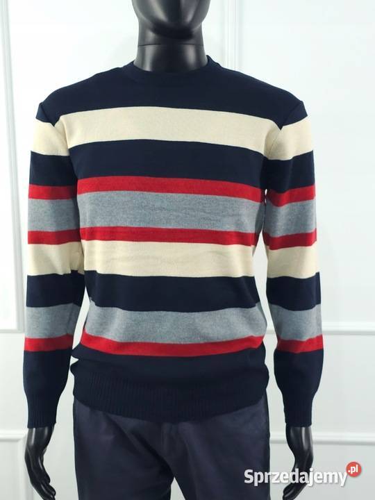 Sweter meski w paski ML LXL XLXXL 2XL3XL Wkładane przez głowę Poznań