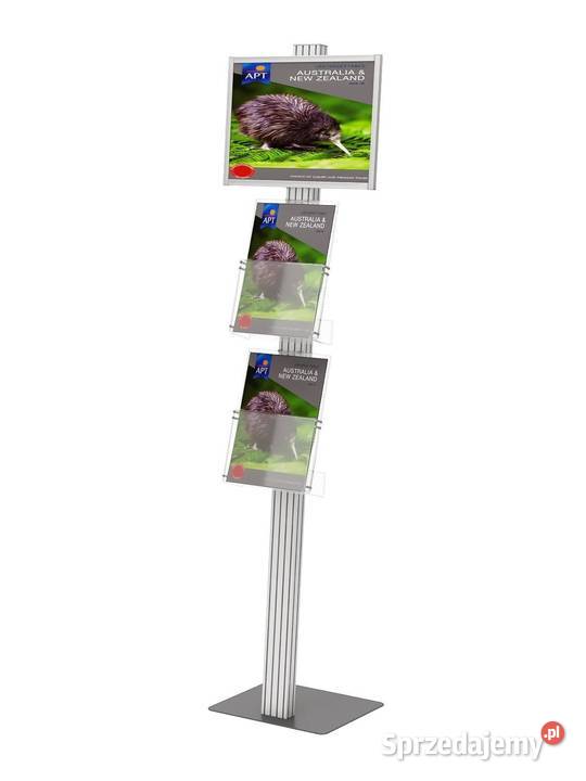 Stojak na plakat A4 2 kieszenie na ulotki A4 art Biznes i Przemysł