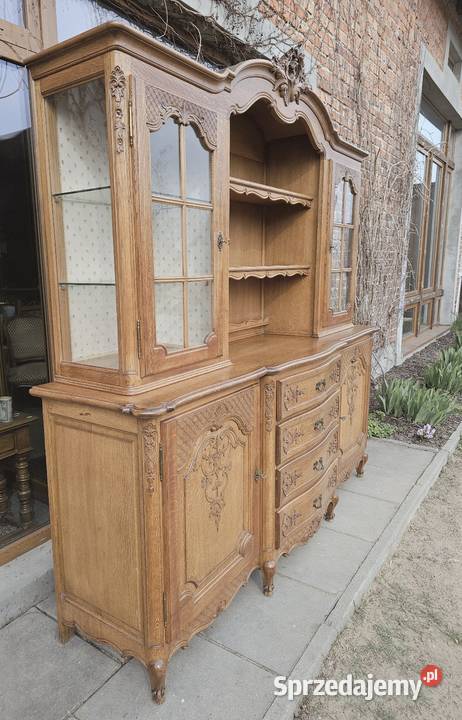 Stylowa komoda ludwikowska z nadstawką łódzkie Brójce