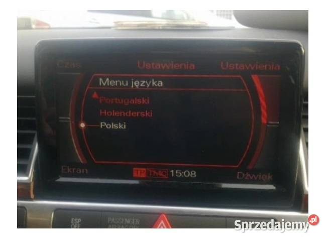 Polskie menu systemu nawigacji Audi MMI 2G A4 A5 Aleksandrów Łódzki