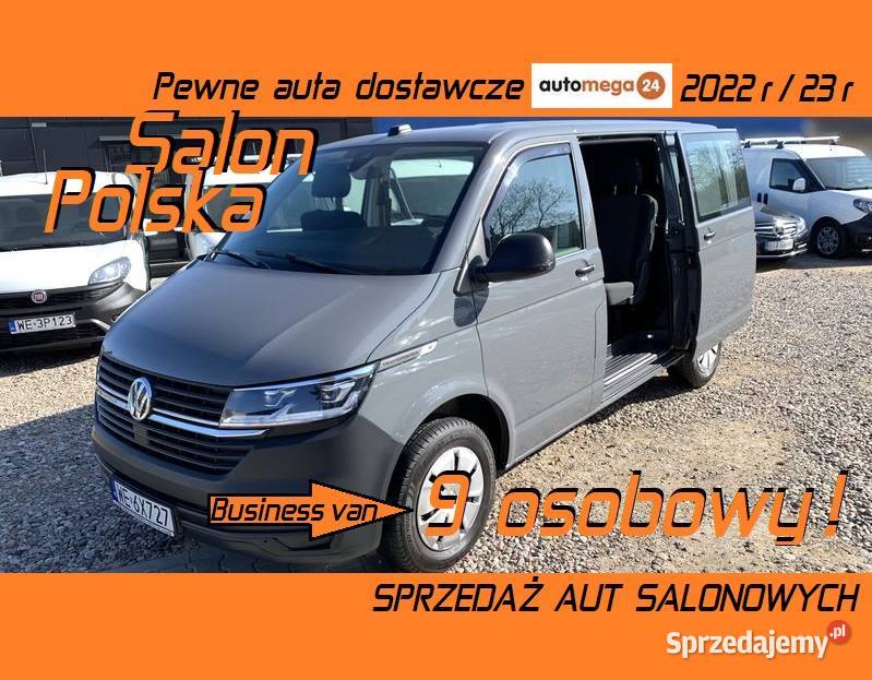 T6 Business VAN 9 osobowy Salon Polska Pierwszy pełny VAT Transporter podlaskie Białystok
