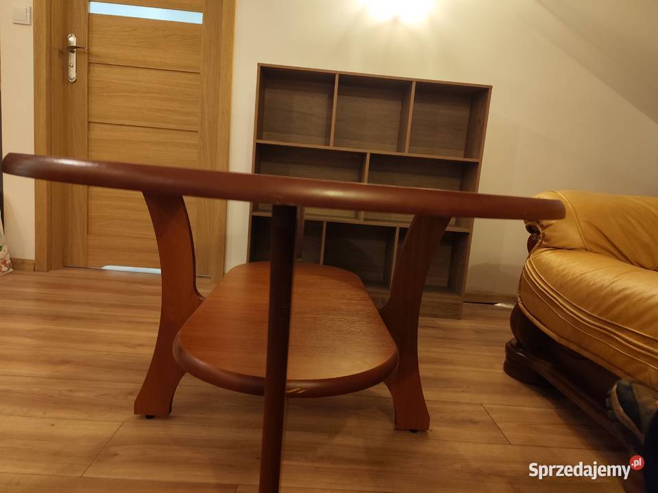 Stolik kawowy ława owalna 130x80 orzech Bobrowiec