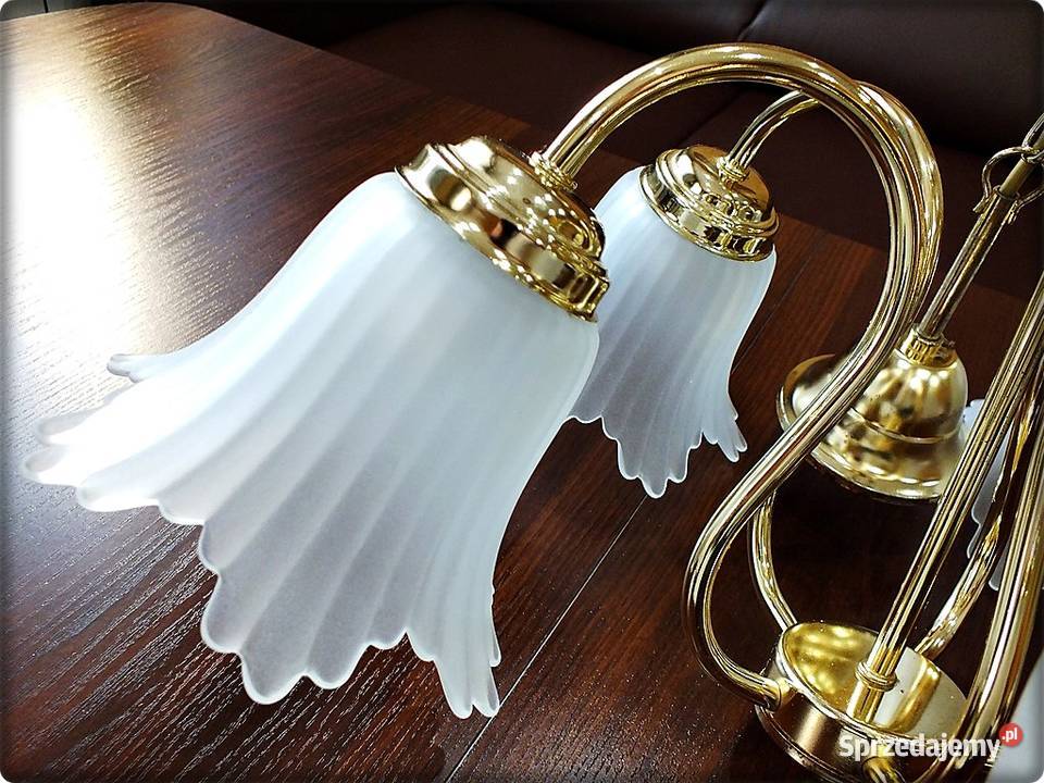 Lampa wisząca sufitowa Złoty żyrandol 5 ramienny Żary
