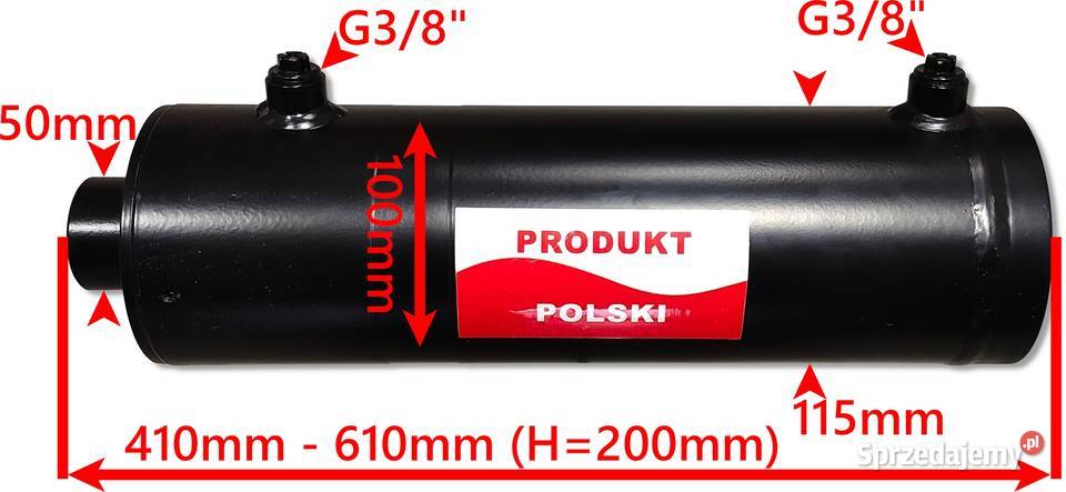 MOCNY Siłownik Cylinder HYDRAULICZNY SMTG 100x50 kujawsko-pomorskie Solec Kujawski