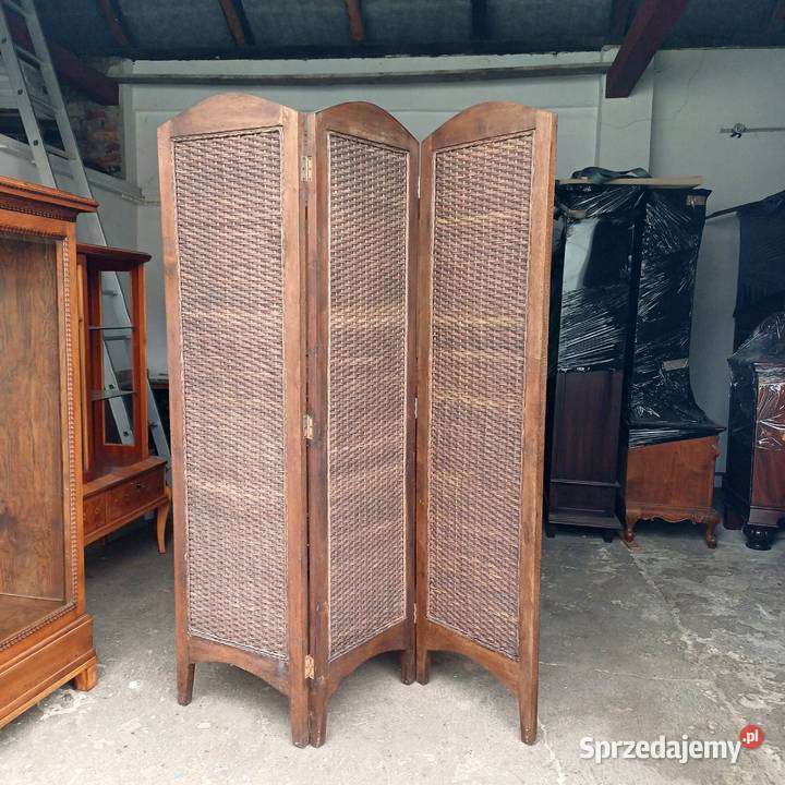 Drewniany parawan obustronny 3częściowy Suchorzew