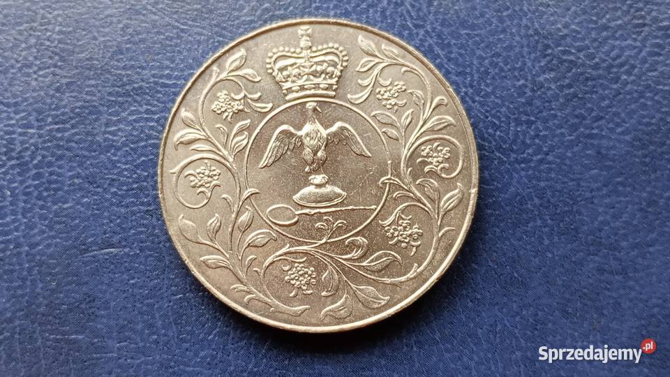 Stare monety 25 pens 1977 Anglia Lesko