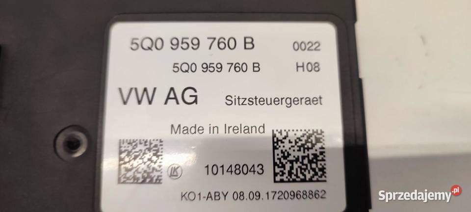 VW TIGUAN II MODUŁ STEROWNIK FOTELA 5Q0959760B