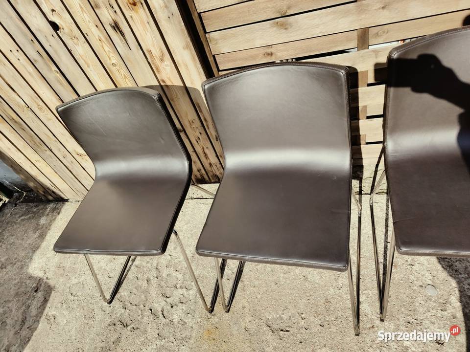 4 x krzesło IKEA Bernhard skóra naturalna Warszawa sprzedam
