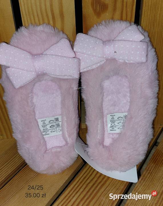 Kapcie baletki cieplutkie rozmiar 2425 dziewczynka Wadowice