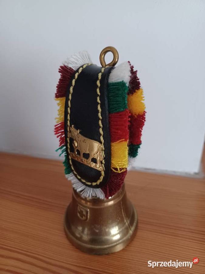 Dzwonek z krzyżem Szwajcaria Mosiądz wielkopolskie Poznań