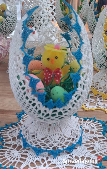 Wielkanocne ozdoby szydełkowe Lubań