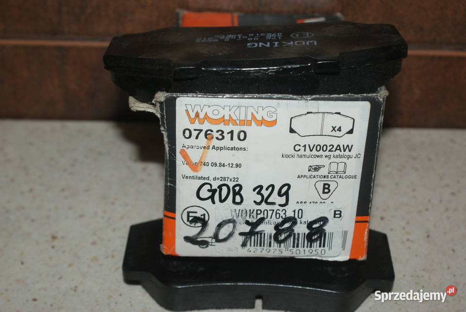 GDB329 TRW KLOCKI HAMULC VOLVO 740760 8387 Białobrzegi