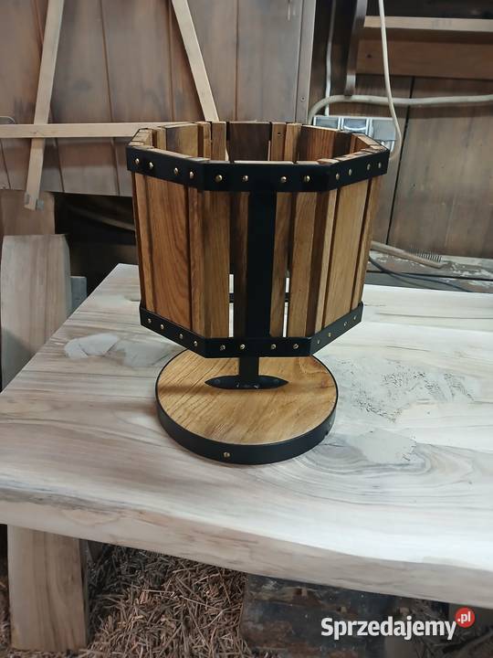 Lampka dębowa styl loft Żory