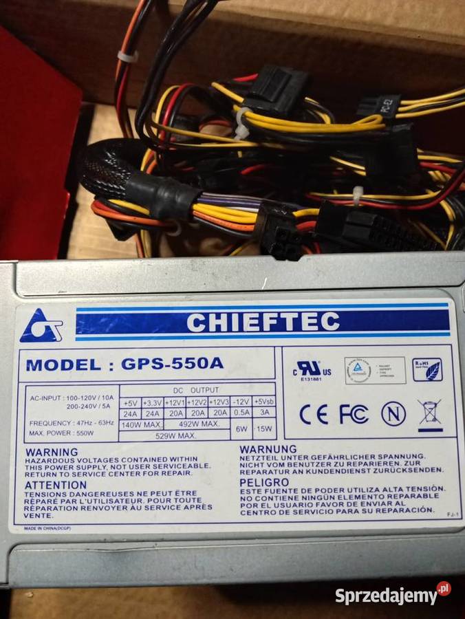 Zasilacz chieftec gps550a Myślenice