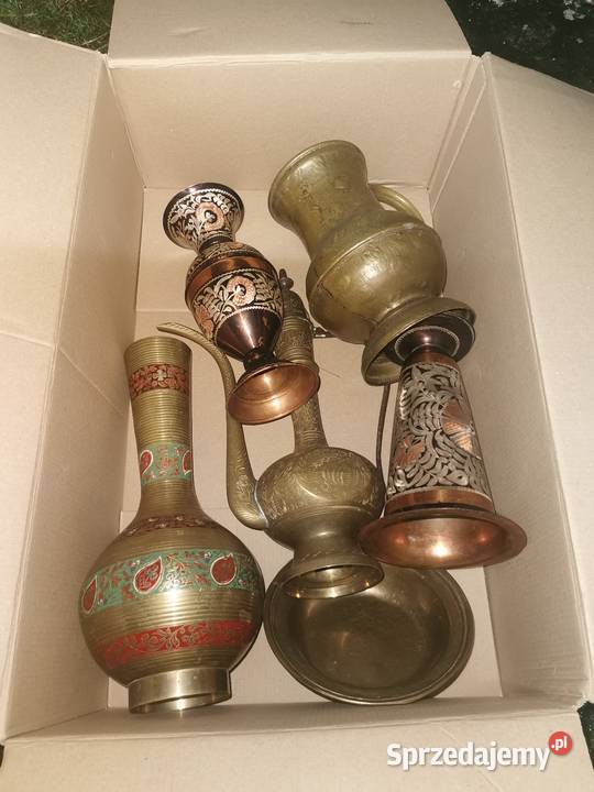 Mosiężne naczynia dekoracyjne Nowy Tomyśl