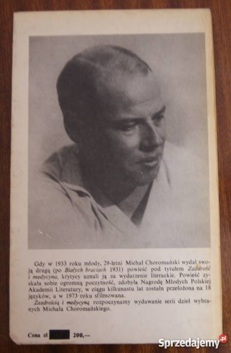 Michał Choromański Zazdrość i medycyna Rok wydania 1984 Parczew